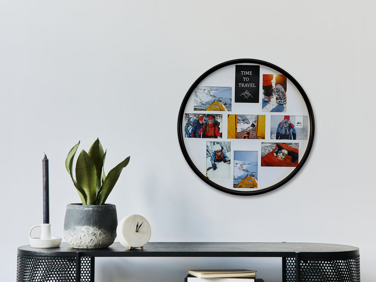 Collage frame- Round frame 9 open