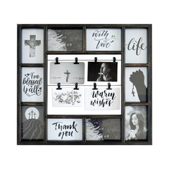 Collage frame- 10 open+ 8 clips