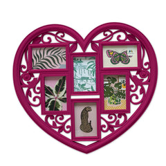 Heart shape collage frame-6 open