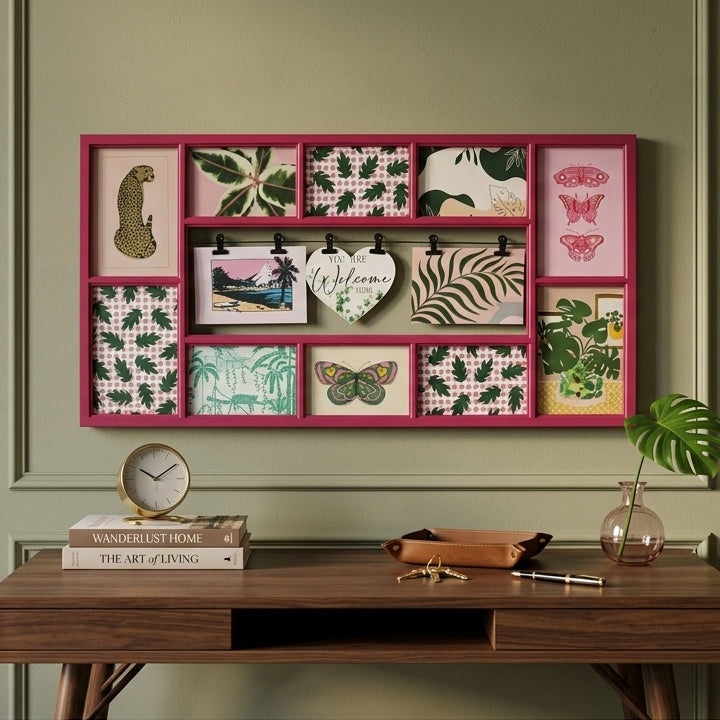 Collage frame- 10 open + 6 clips